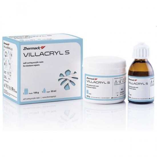 Villacryl S - самоотверждаемый полиметакрилатный материал предназначен для ремонта зубных протезов
